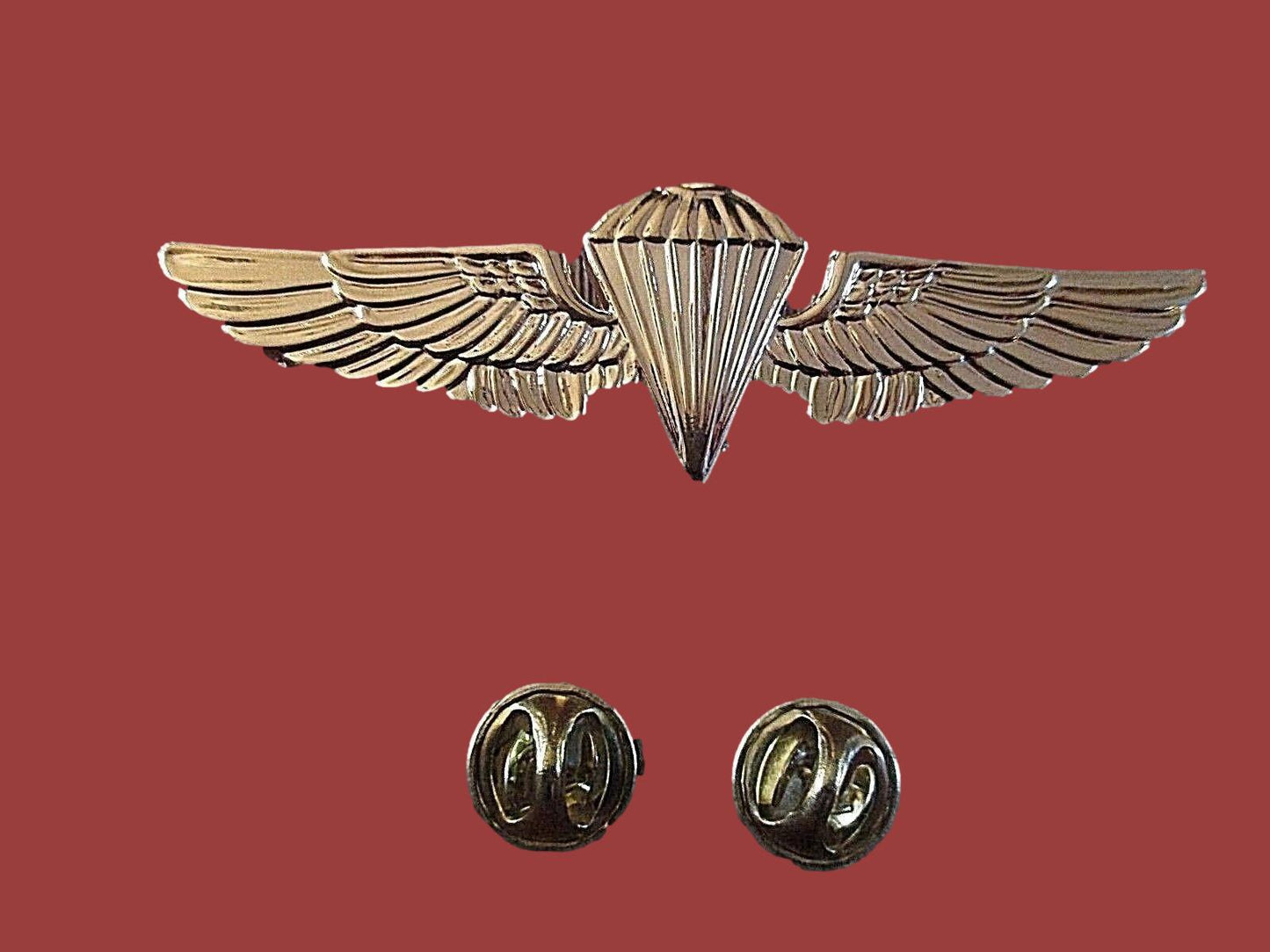 U.S MILITARY NAVY / MARINE CORPS GOLD PARACHUTIST PARATROOPER JUMP WINGS PIN