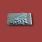 U.S MILITARY NAVY SEABEES STAINLESS STEEL MONEY CLIP U.S.A MADE NEW IN BAGS