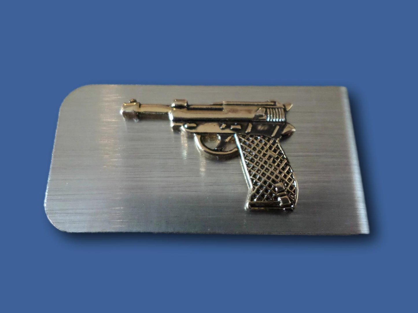 GERMAN WALTHER P-38 9MM STAINLESS STEEL MONEY CLIP PISTOL U.S.A MADE