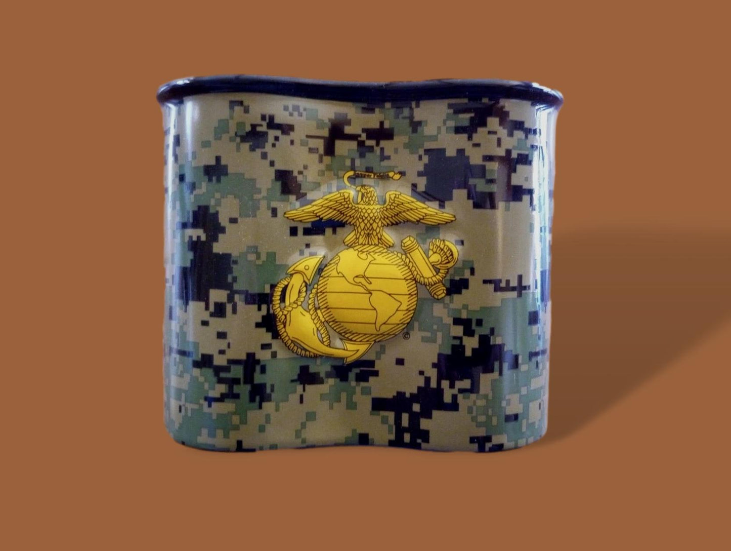 Marine Corps Canteen Cup Coffee Mug Ceramic Digital Woodland Camo USMC EGA