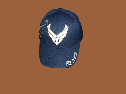 U.S AIR FORCE HAT 3D A/F INSIGNIA ON FRONT AIR FORCE EMBROIDERED ON BILL & BACK