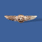 U.S MILITARY NAVY MINIATURE GOLD AIR CREW WINGS 1 1/8" INCHES WIDE HAT PIN LAPEL