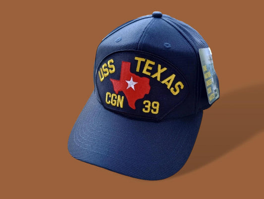 USS TEXAS CGN-39 U.S NAVY CRUISER SHIP HAT OFFICIAL MILITARY BALL CAP