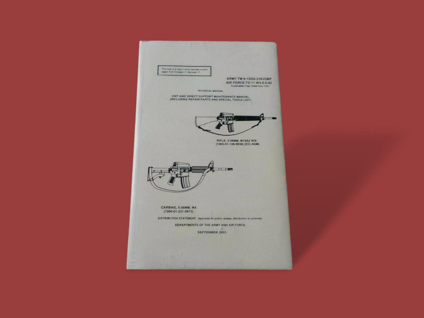 U.S ARMY 5.56 CALIBER TECHNICAL ASSEMBLY AND MAINTENANCE ILLUSTRATED BOOK