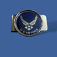U.S MILITARY AIR FORCE MONEY CLIP BRASS CONSTRUCTION OFFICIAL AIR FORCE PRODUCT