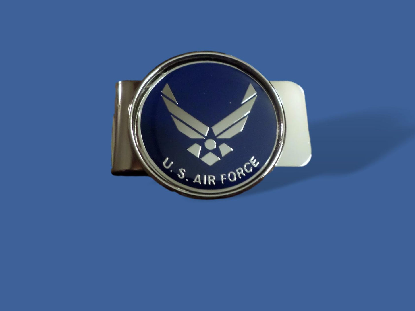 U.S MILITARY AIR FORCE MONEY CLIP BRASS CONSTRUCTION OFFICIAL AIR FORCE PRODUCT