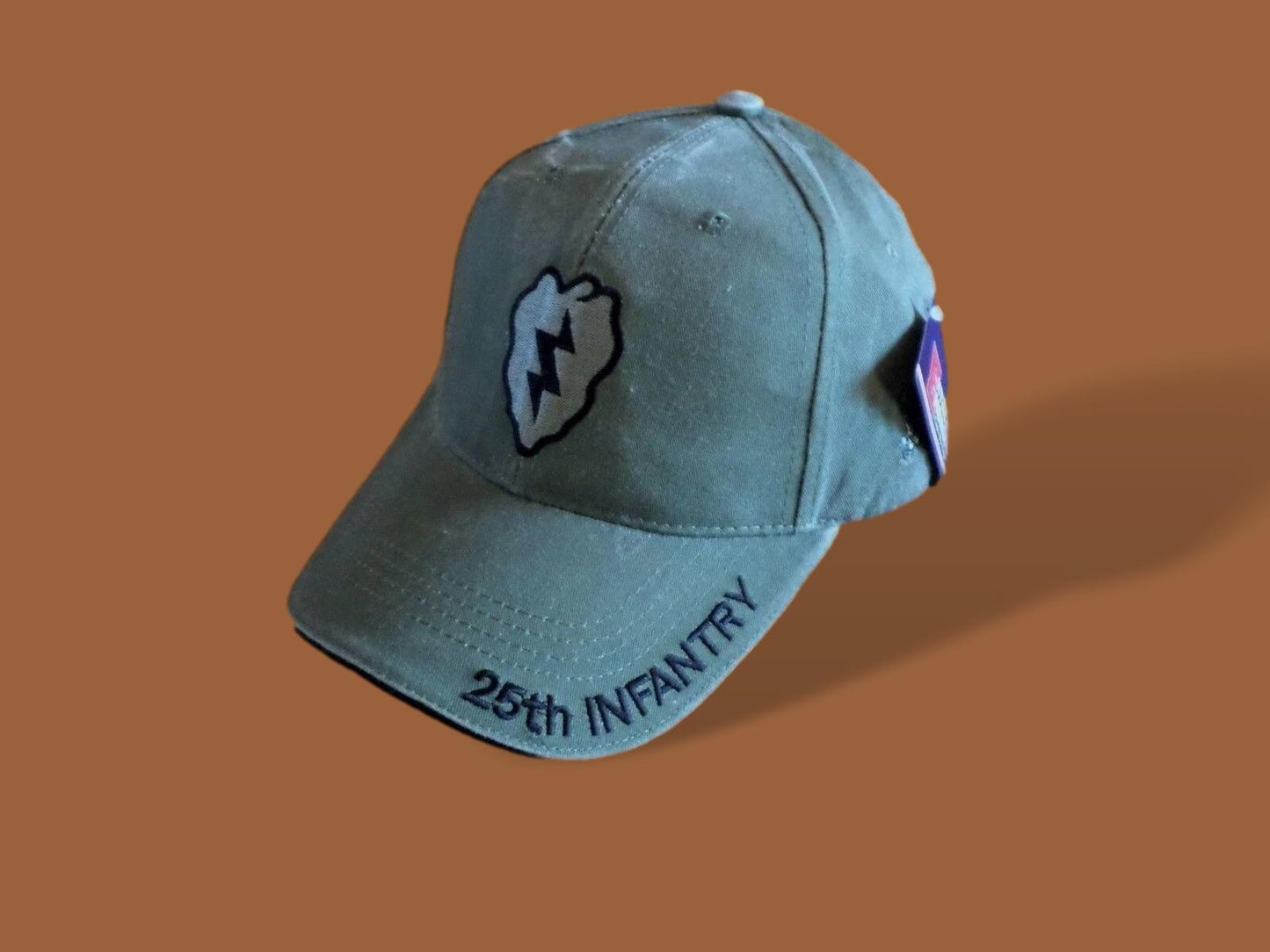 U.S MILITARY ARMY 25th INFANTRY DIVISION HAT ELECTRIC STRAWBERRY STONEWASHED CAP