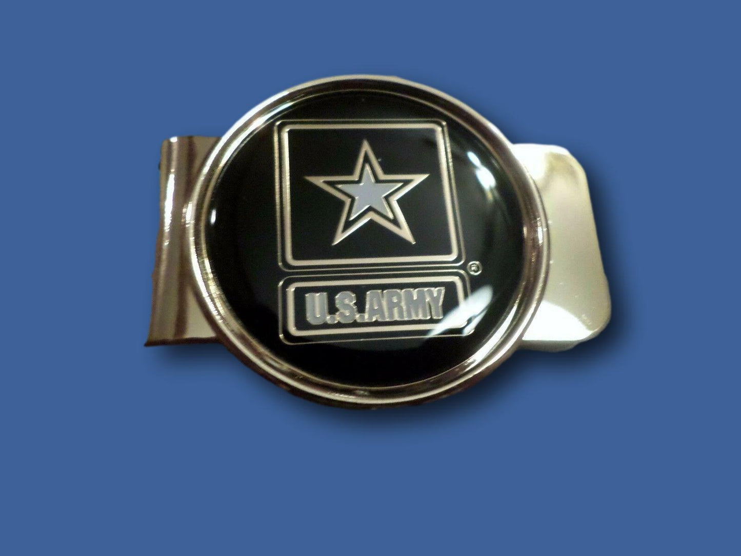 U.S MILITARY ARMY MONEY CLIP BRASS CONSTRUCTION STAR LOGO OFFICIAL ARMY PRODUCT