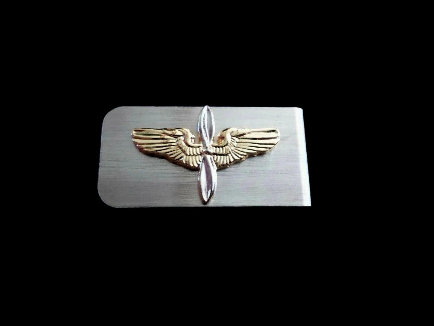 U.S ARMY AIR CORPS AVIATION CADET MONEY CLIP STAINLESS STEEL AIR FORCE USA MADE