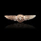 U.S MILITARY NAVY MINIATURE GOLD AIR CREW WINGS 1 1/8" INCHES WIDE HAT PIN LAPEL