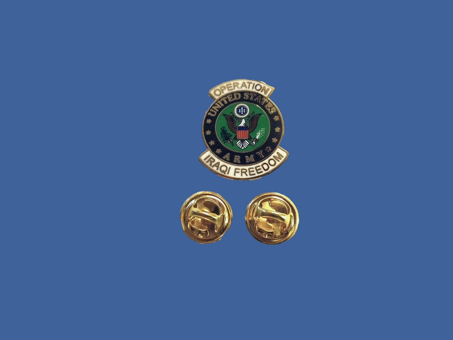 U.S MILITARY ARMY OPERATION IRAQI FREEDOM HAT LAPEL PIN OIF