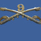 9th CAVALRY SWORDS SABERS  MILITARY HAT PIN REGIMENT BADGE BUFFALO SOLDIERS