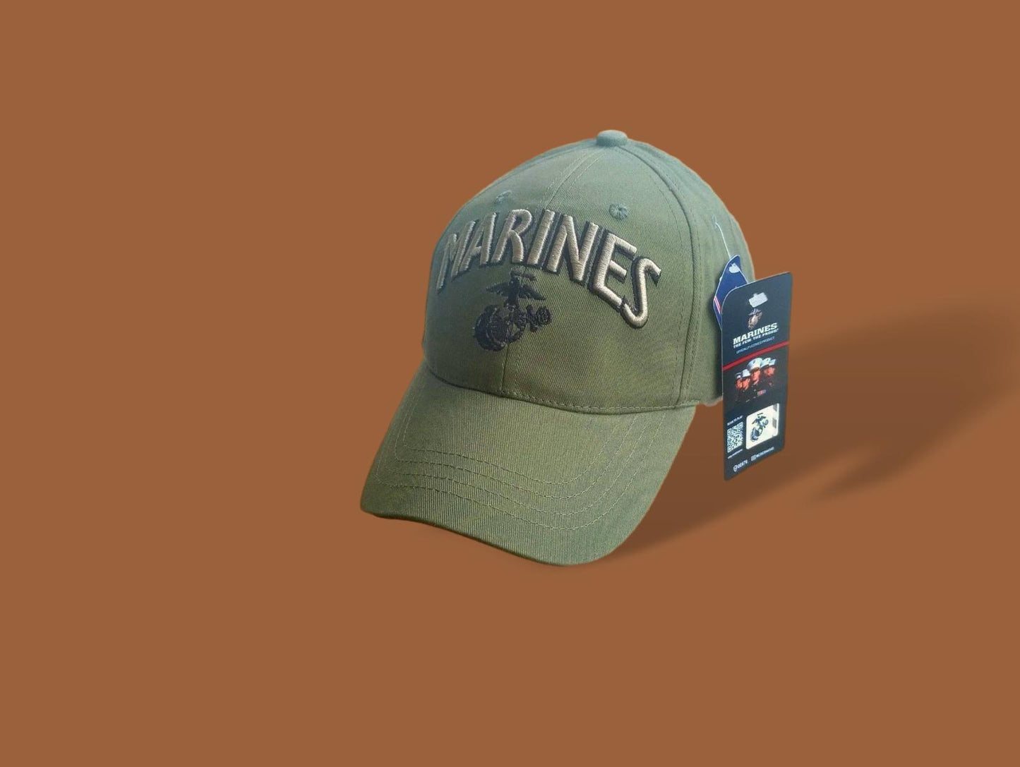 U.S Marine Corps EGA Hat OD Green USMC Licensed Military ball Cap 3D Design