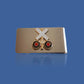 RAILROAD CROSSING STAINLESS STEEL MONEY CLIP U.S.A MADE RR SIGNAL LIGHTS