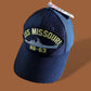 USS MISSOURI BB-63 U.S NAVY SHIP HAT OFFICIAL U.S MILITARY BALL CAP U.S.A MADE
