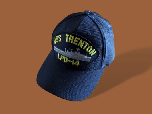 USS TRENTON LPD-14 NAVY SHIP HAT U.S MILITARY OFFICIAL BALL CAP U.S.A MADE