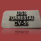 US MILITARY NAVY USS FORRESTAL CARRIER CV-59 STAINLESS STEEL MONEY CLIP USA MADE