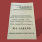 U.S ARMY M-1 GARAND HANDBOOK OPERATIONS MAINTENANCE PARTS TROUBLE SHOOTING