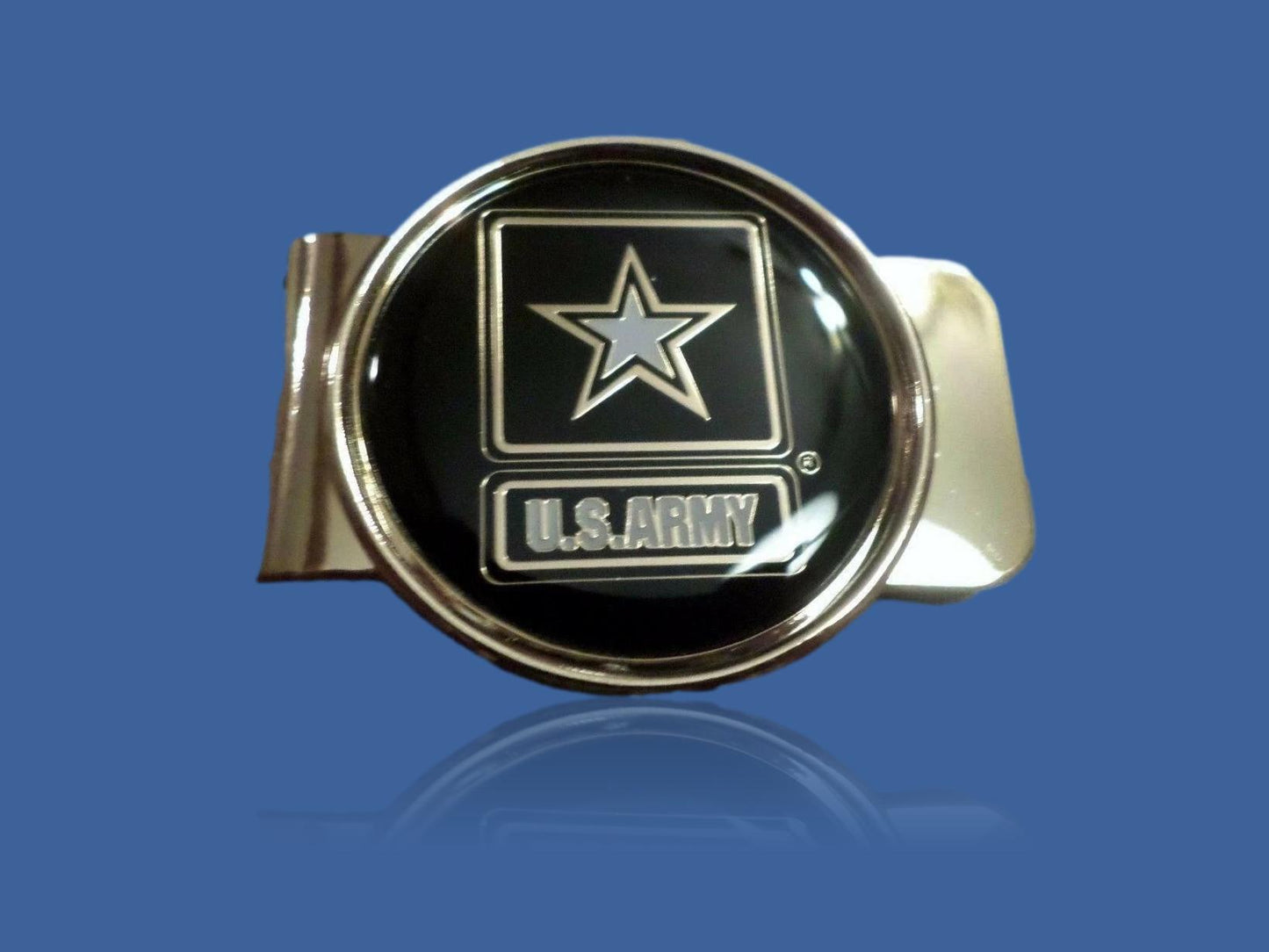 U.S MILITARY ARMY MONEY CLIP BRASS CONSTRUCTION STAR LOGO OFFICIAL ARMY PRODUCT