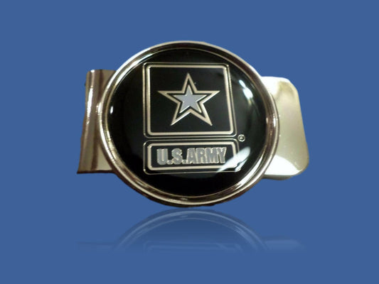U.S MILITARY ARMY MONEY CLIP BRASS CONSTRUCTION STAR LOGO OFFICIAL ARMY PRODUCT