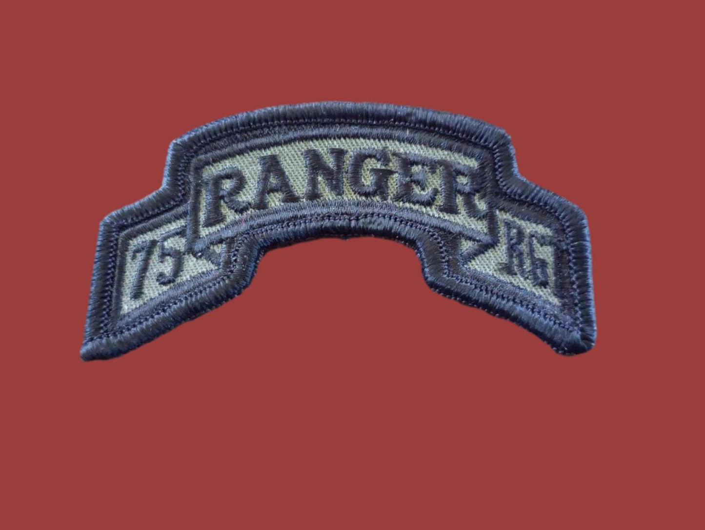 MILITARY ARMY 75th RANGER RGT TAB PATCH RANGERS SHOULDER ROCKER SCROLL SUBDUE OD