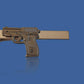 9 MM AUTOMATIC HAND GUN TIE BAR TIE TAC U.S.A MADE NEW 9MM AUTO