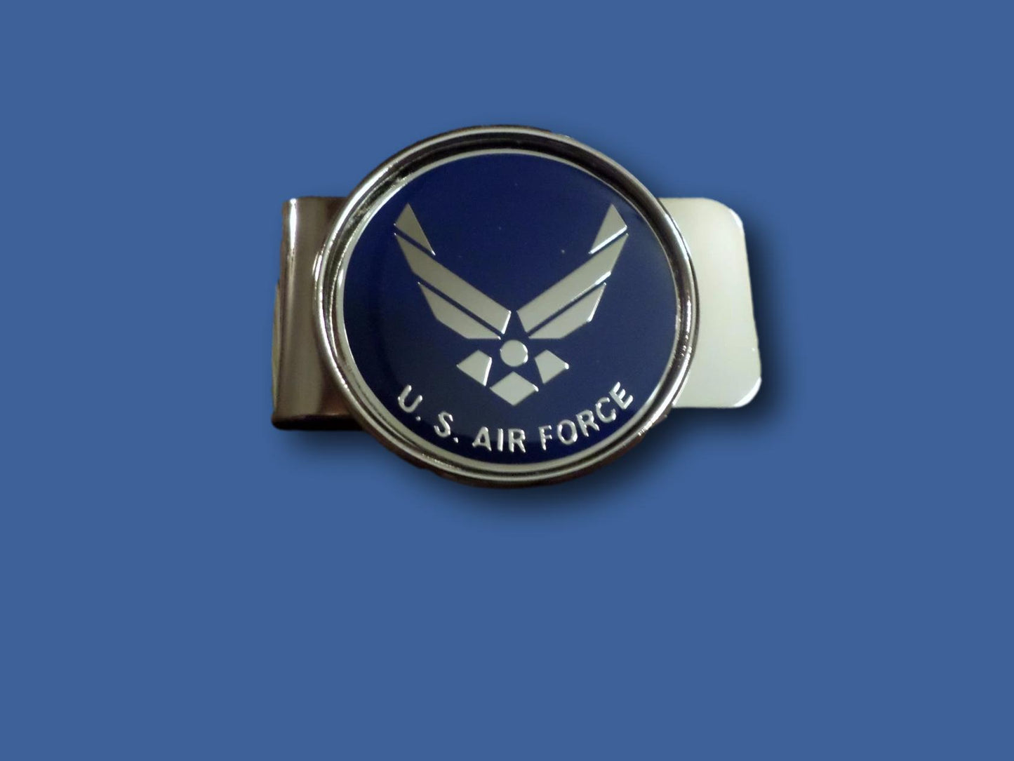 U.S MILITARY AIR FORCE MONEY CLIP BRASS CONSTRUCTION OFFICIAL AIR FORCE PRODUCT
