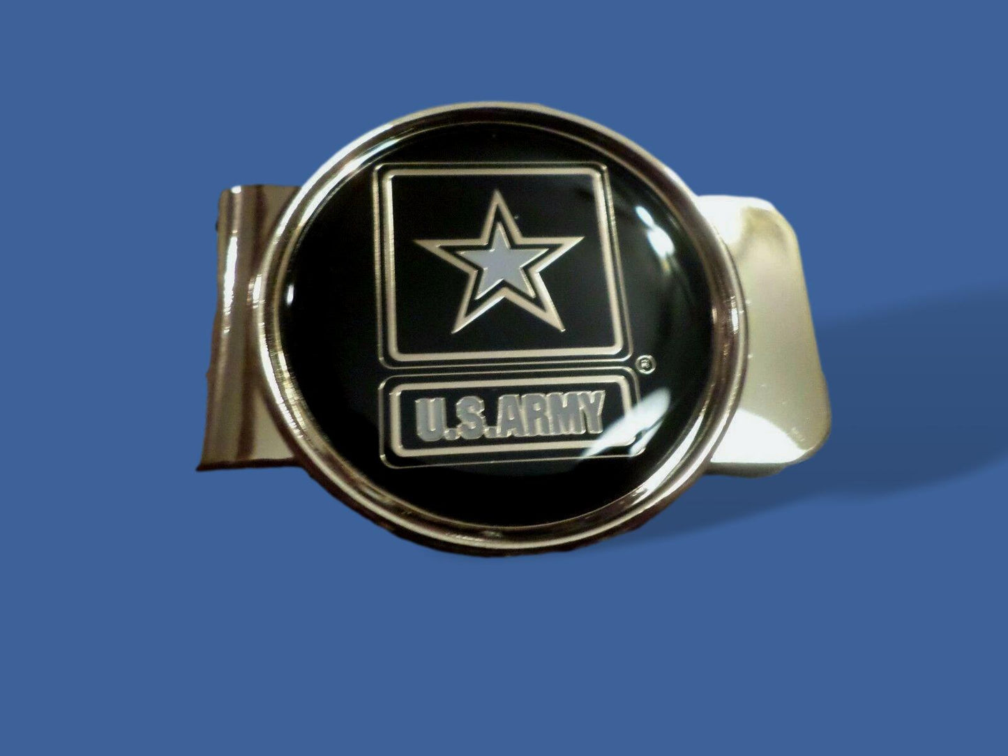 U.S MILITARY ARMY MONEY CLIP BRASS CONSTRUCTION STAR LOGO OFFICIAL ARMY PRODUCT