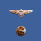 U.S MILITARY NAVY MINIATURE GOLD PILOT WINGS 1 1/4" INCHES WIDE HAT PIN LAPEL