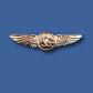 U.S MILITARY NAVY MINIATURE GOLD AIR CREW WINGS 1 1/8" INCHES WIDE HAT PIN LAPEL