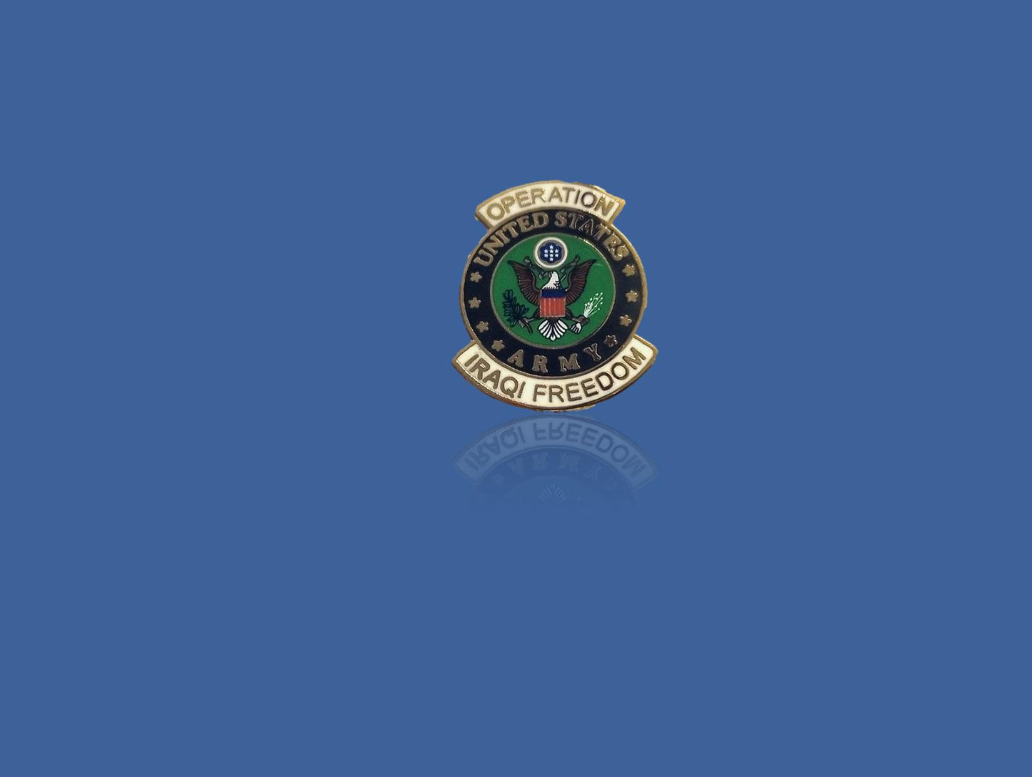 U.S MILITARY ARMY OPERATION IRAQI FREEDOM HAT LAPEL PIN OIF