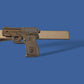 9 MM AUTOMATIC HAND GUN TIE BAR TIE TAC U.S.A MADE NEW 9MM AUTO