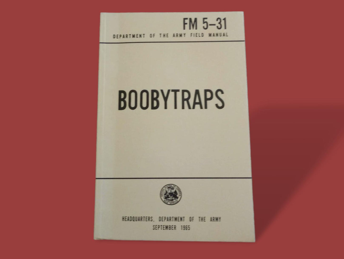 U.S ARMY BOOBYTRAPS BOOK BOOBY TRAPS HANDBOOK GUIDE