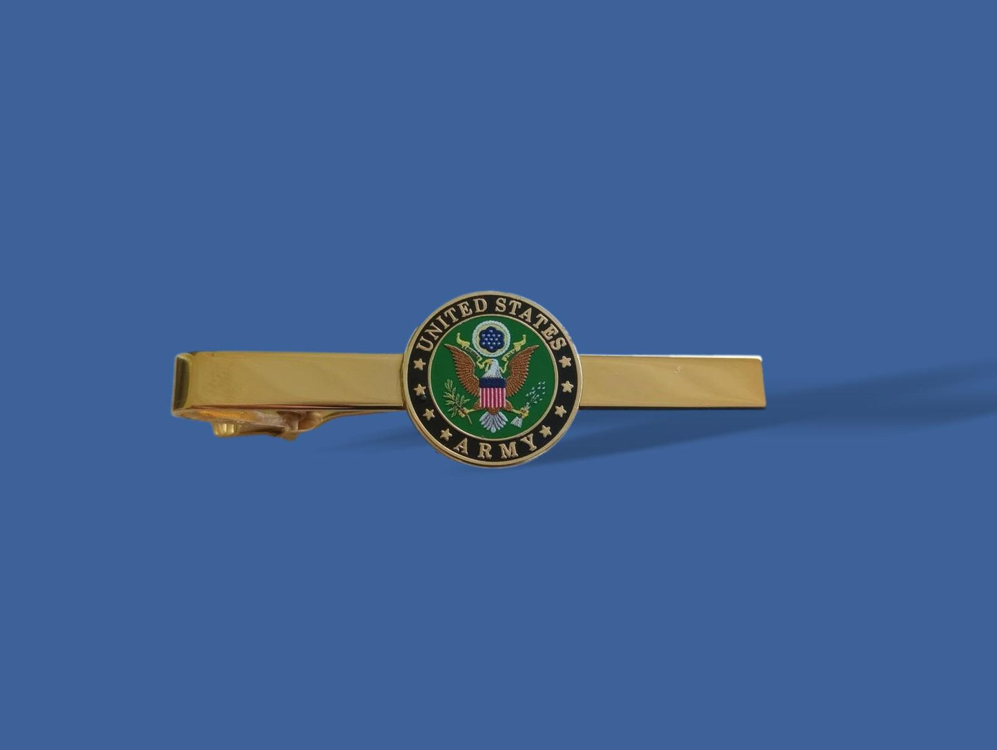 U.S MILITARY ARMY TIE BAR OR TIE TAC CLIP ON TYPE UNITED STATES ARMY U.S.A MADE