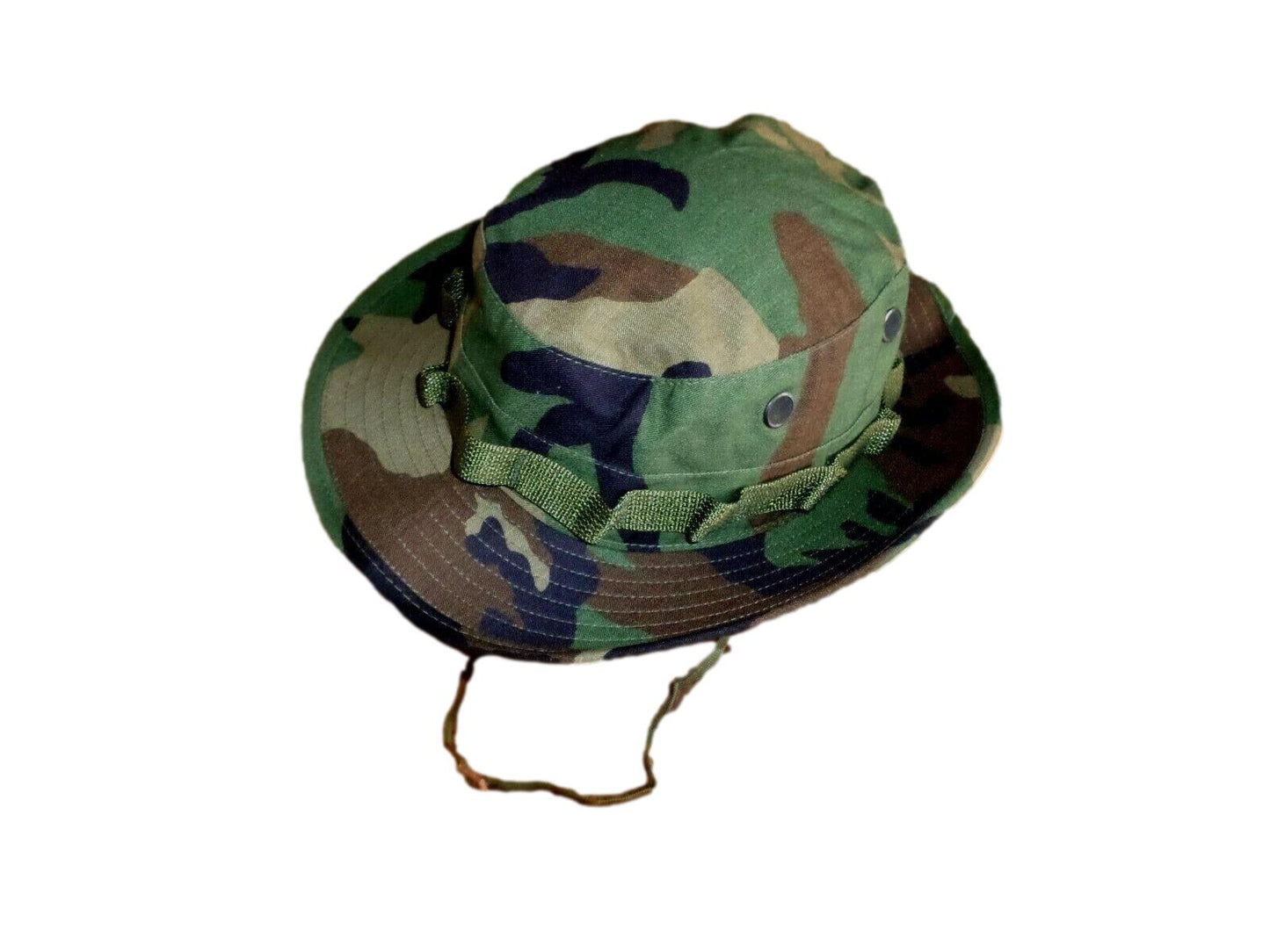 U.S Military Woodland Camouflage Boonie Hat Type II Sun Hot Weather U.S.A Made