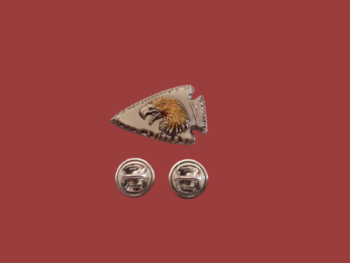 Eagle Arrow Head Lapel Pin Tie Tac Hat Pin Double Post Back New In Bags