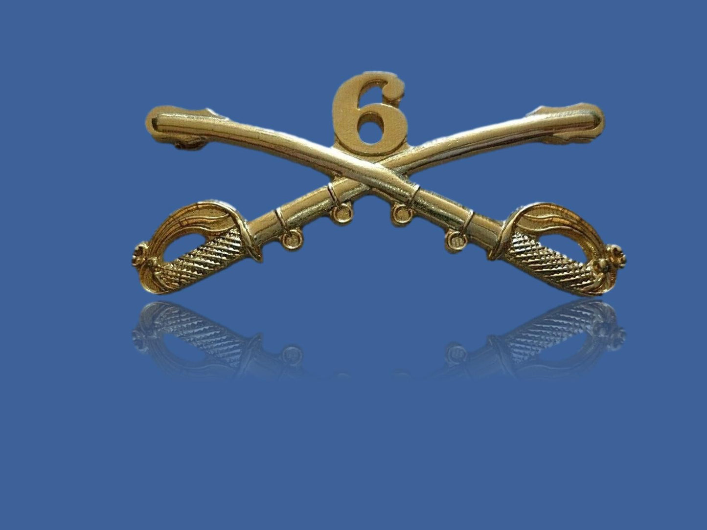 6th CAVALRY SWORDS SABERS  MILITARY HAT PIN CAVALRY REGIMENT BADGE U.S ARMY