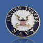 U.S NAVY AUTOMOBILE GRILL BADGE ALL WEATHER EMBLEM AUTO HOME MEDALLION