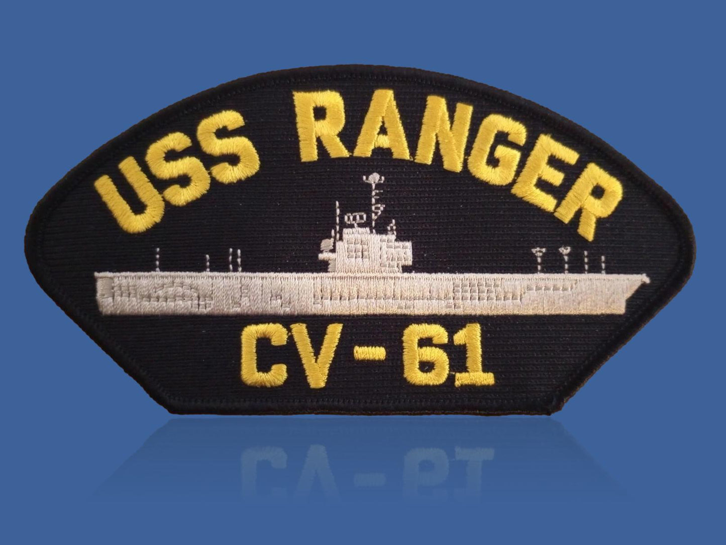 U.S NAVY SHIP HAT PATCH. USS RANGER CV-61 SHIP PATCH U.S.A MADE NAVY CARRIER