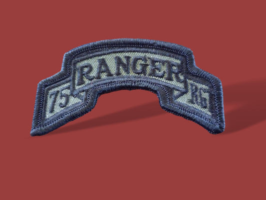 MILITARY ARMY 75th RANGER RGT TAB PATCH RANGERS SHOULDER ROCKER SCROLL SUBDUE OD