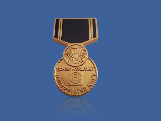 U.S MILITARY NAVY EXPERT PISTOL MARKSMANSHIP MEDAL HAT LAPEL PIN MINI SIZE