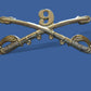 9th CAVALRY SWORDS SABERS  MILITARY HAT PIN REGIMENT BADGE BUFFALO SOLDIERS