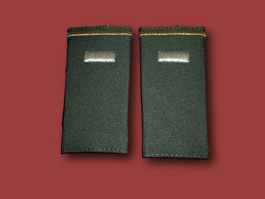 U.S MILITARY ARMY EPAULETS 1st LIEUTENANT SHOULDER RANK DARK GREEN USA MADE