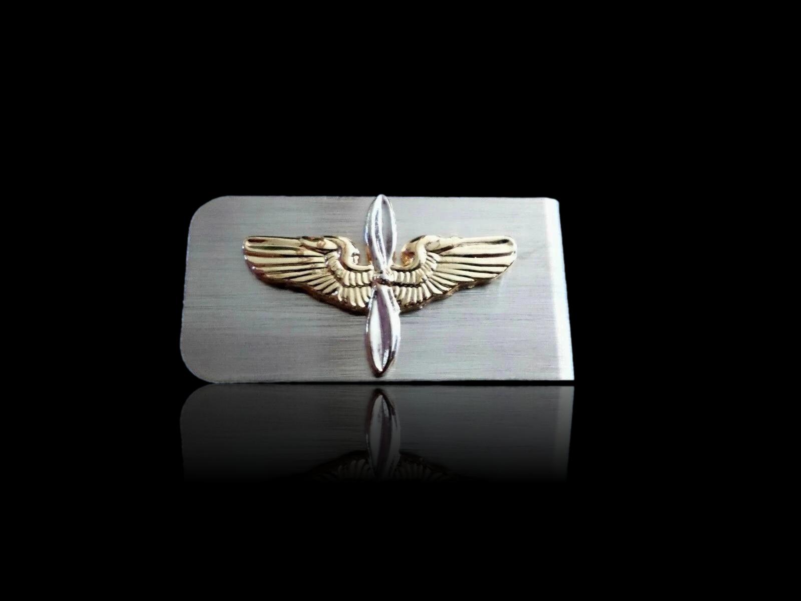 U.S ARMY AIR CORPS AVIATION CADET MONEY CLIP STAINLESS STEEL AIR FORCE ...