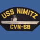 USS NIMITZ CVN-68 U.S NAVY CARRIER SHIP HAT PATCH U.S.A MADE HEAT TRANSFER