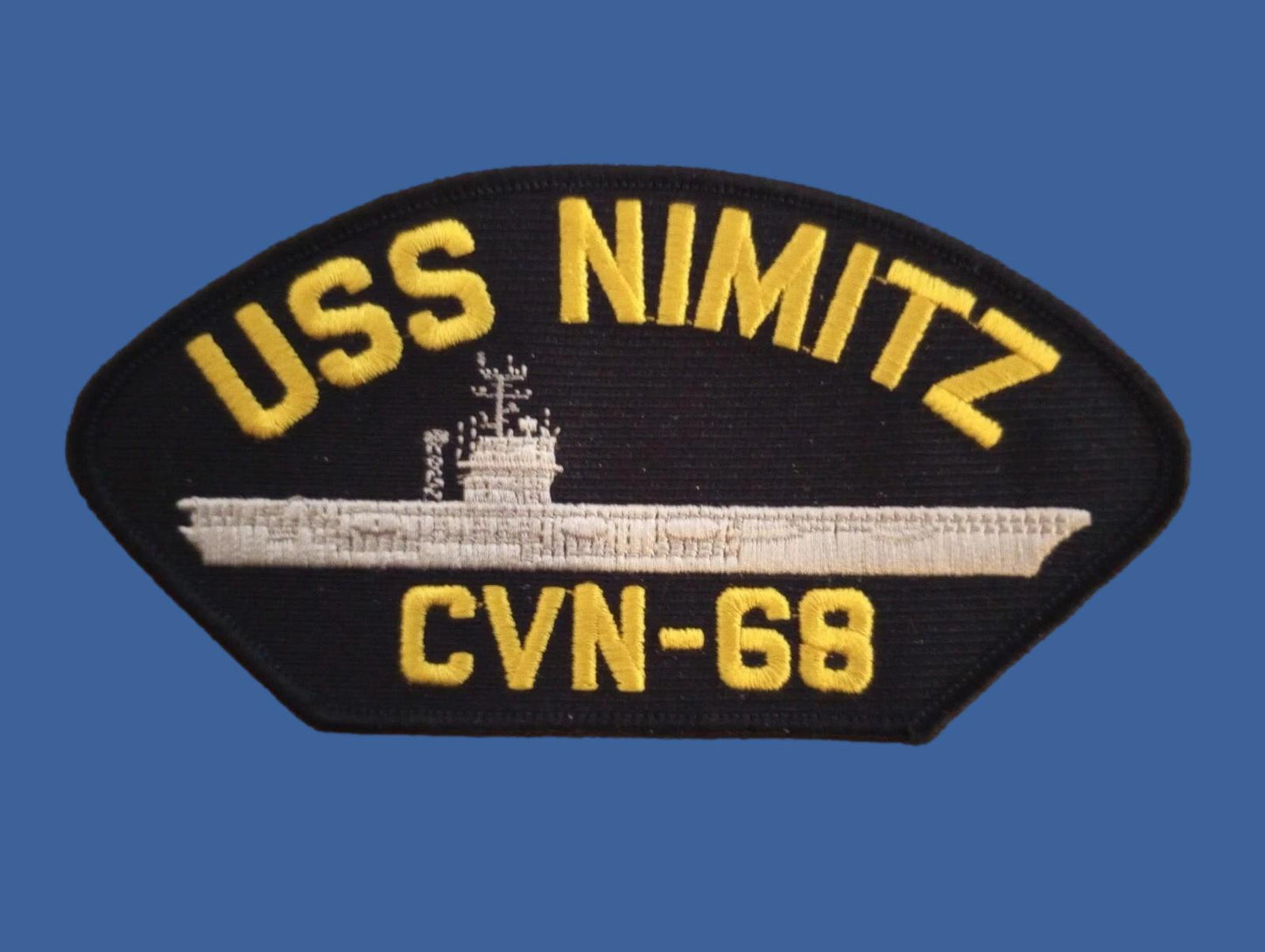 USS NIMITZ CVN-68 U.S NAVY CARRIER SHIP HAT PATCH U.S.A MADE HEAT TRANSFER