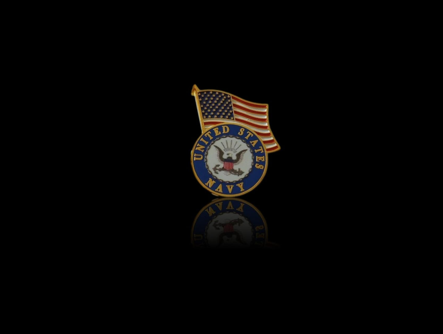 U.S NAVY USA FLAG HAT PIN LAPEL PIN DOUBLE POST BACK