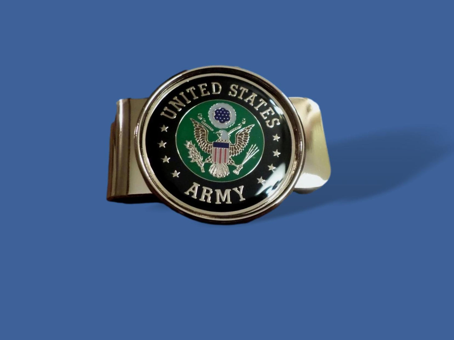 U.S MILITARY ARMY MONEY CLIP BRASS CONSTRUCTION OFFICIAL ARMY PRODUCT