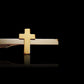 GOLD CHRISTIAN CROSS TIE BAR TIE TAC CHAPLAIN CROSS U.S.A MADE CLIP ON STYLE