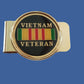 U.S MILITARY VIETNAM VETERAN DELUXE MONEY CLIP BRASS CONSTRUCTION ENAMEL FINISH
